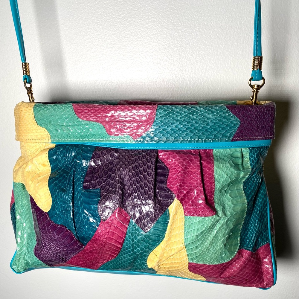 SOK Vintage multicolor colorblock bag